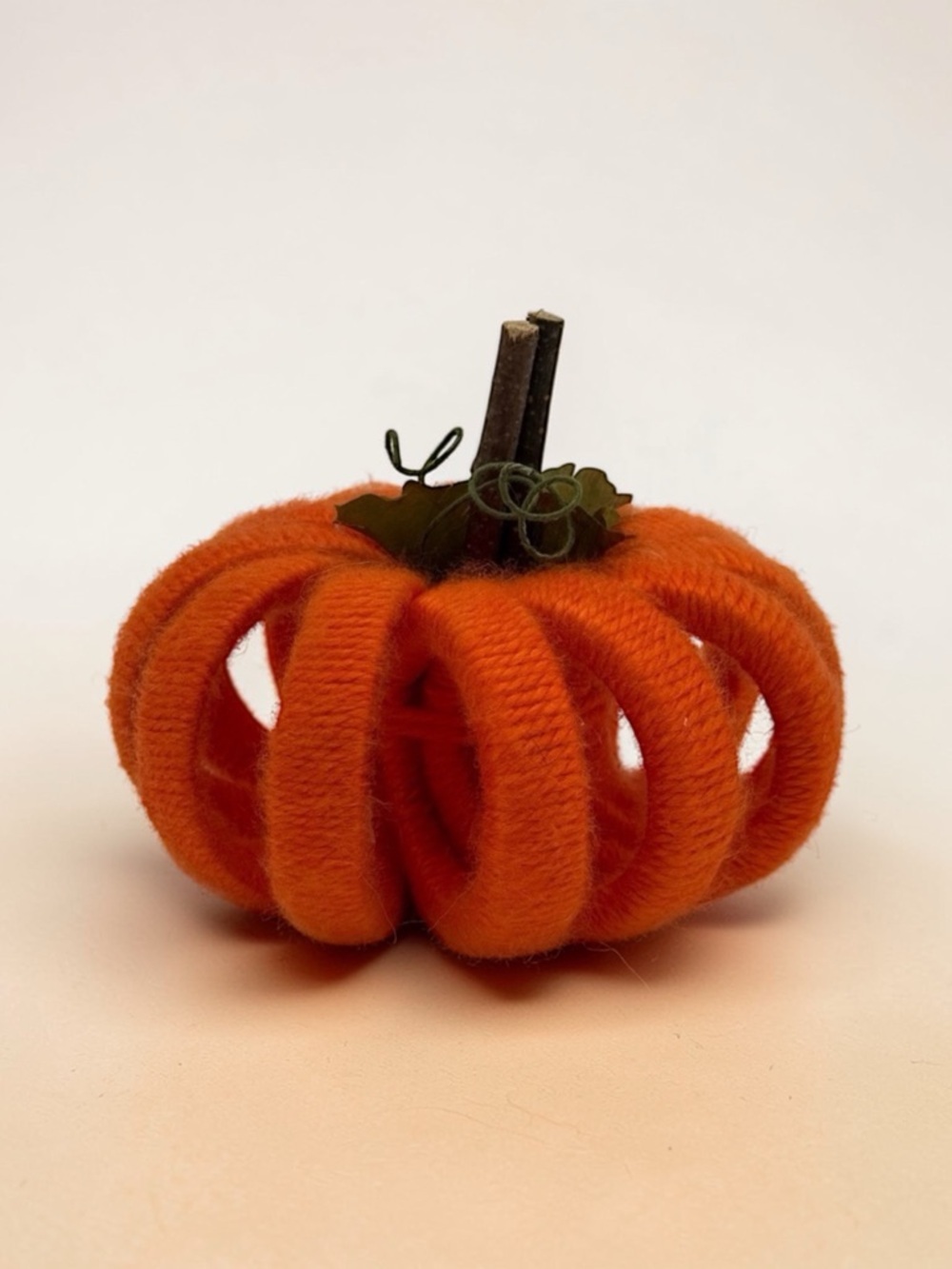 Rustic Yarn Wrapped Pumpkin Decor Fall Decorations Autumn Halloween Orange New